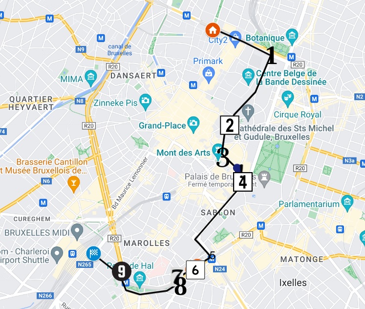 Parcours de la manifestation