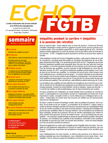 Echo FGTB n°7 // Septembre 2021